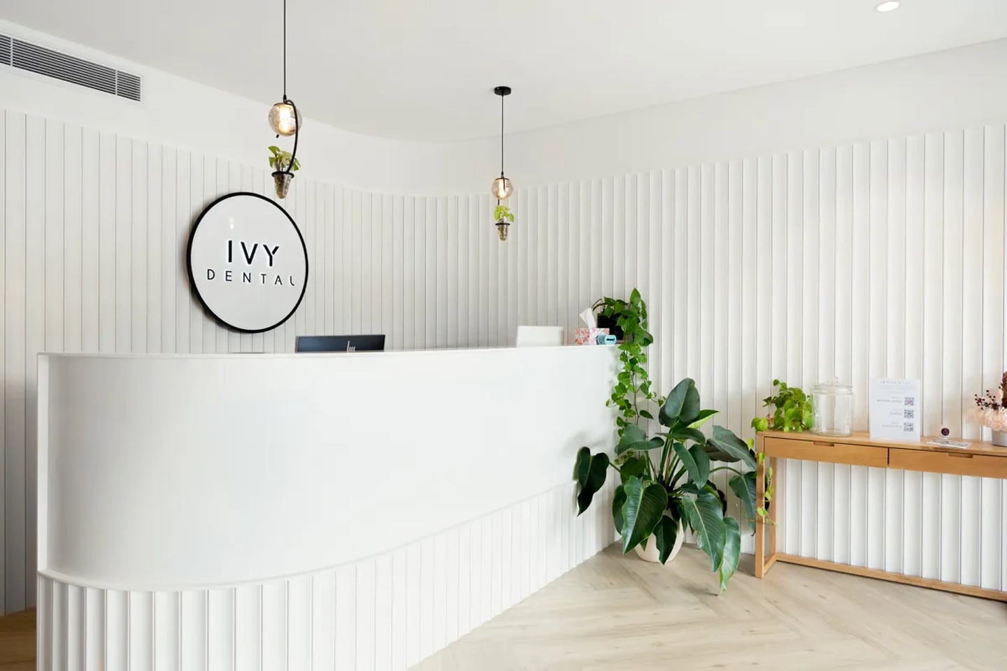 Reception and waiting area at Ivy Dental
