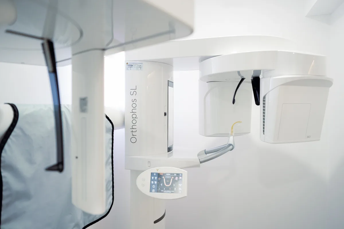 OPG and CBCT imaging equipment used for dental assessment